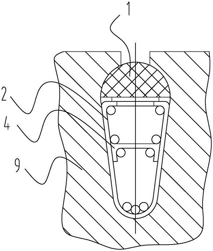 Motor slot wedge with sealing structure and combined device