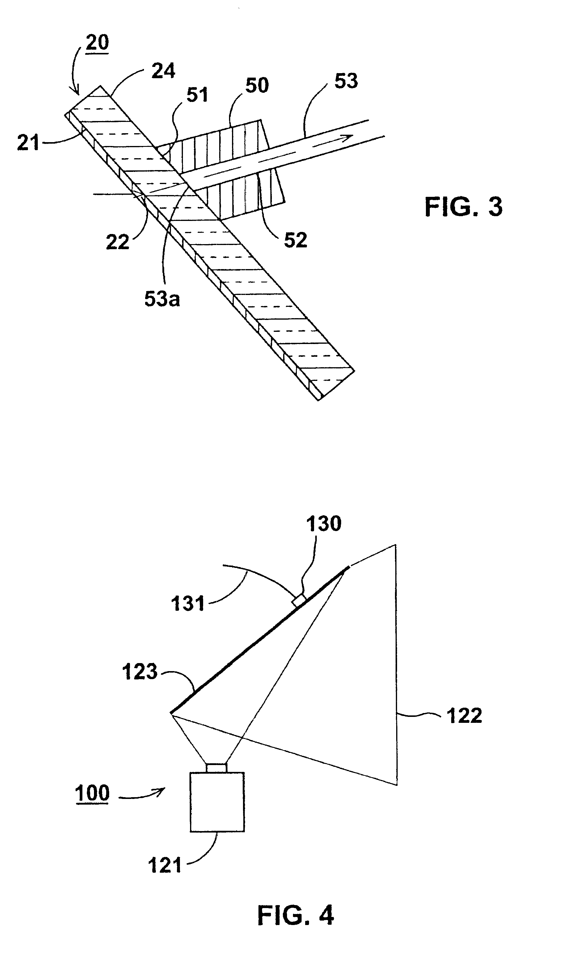 Light sampling devices and projector system including same