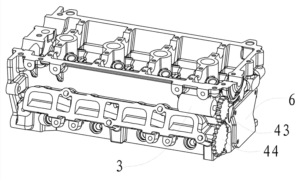 Continuous changeable air inlet tumbling flow control mechanism of engine and engine