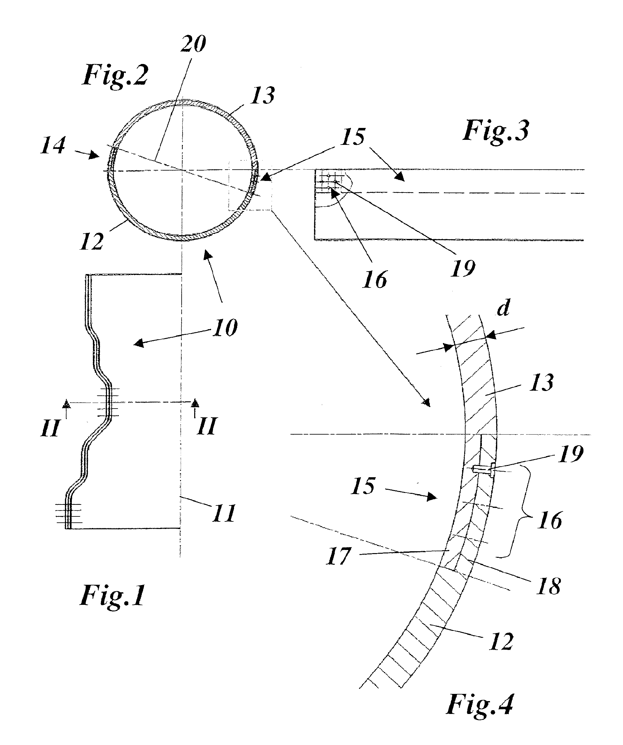 Inner casing of a rotating thermal machine