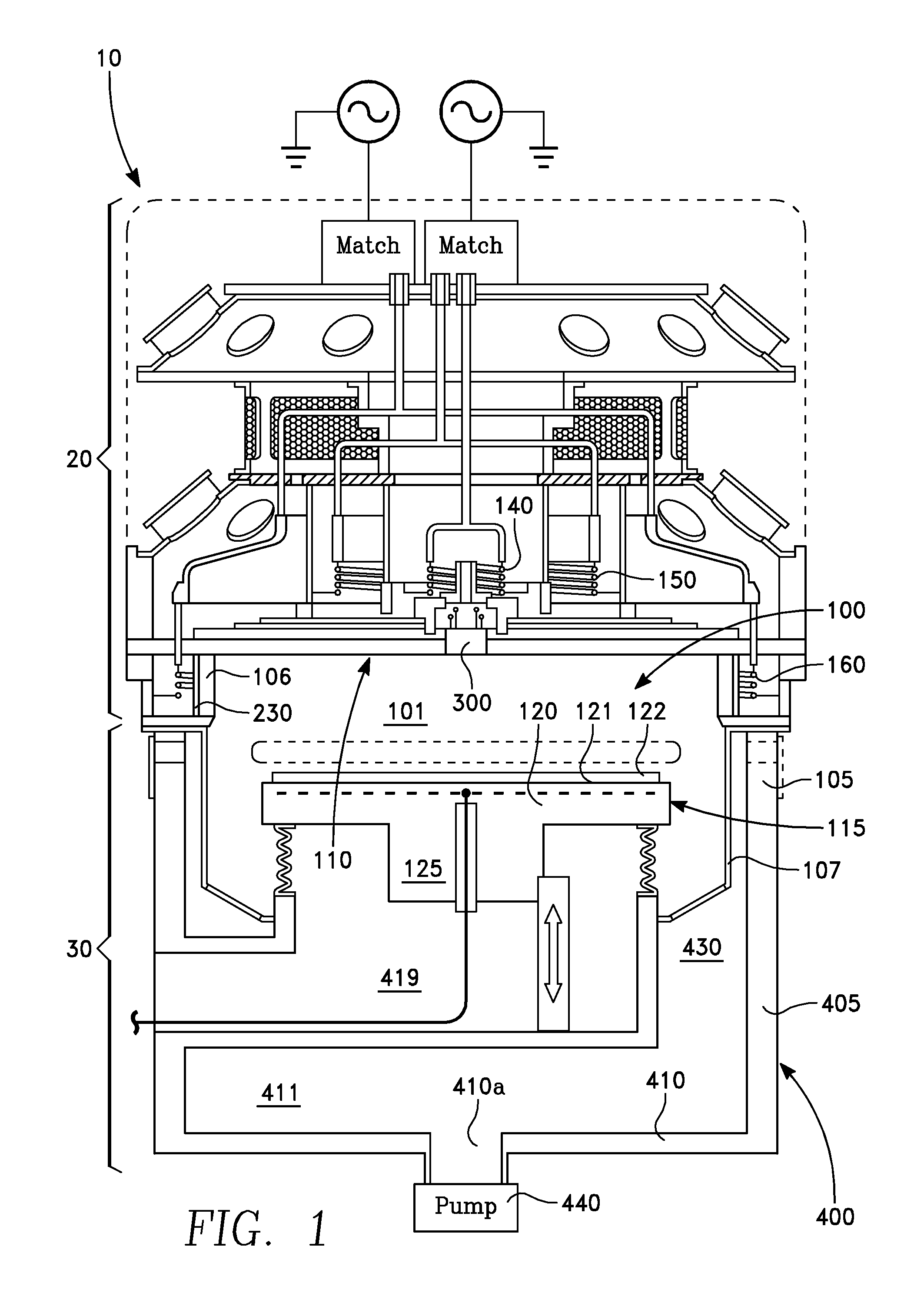 Multiple coil inductively coupled plasma source with offset frequencies and double-walled shielding