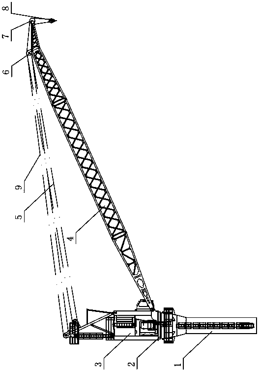 Marine variable-frequency electric crane