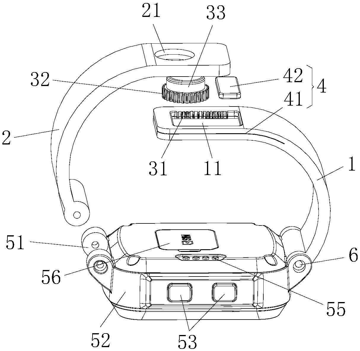 Watch strap adjusting structure and intelligent wearing device
