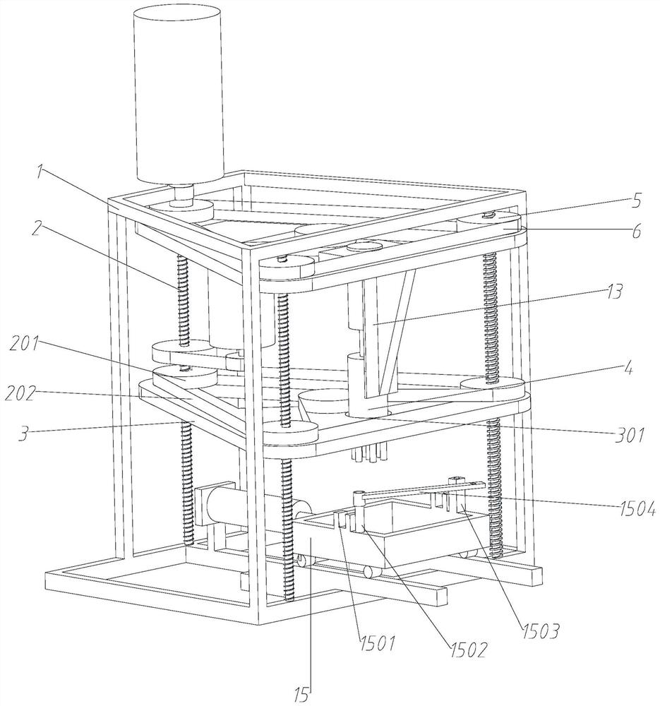 Balanced type assembling machine for T-shaped suspension support assembly