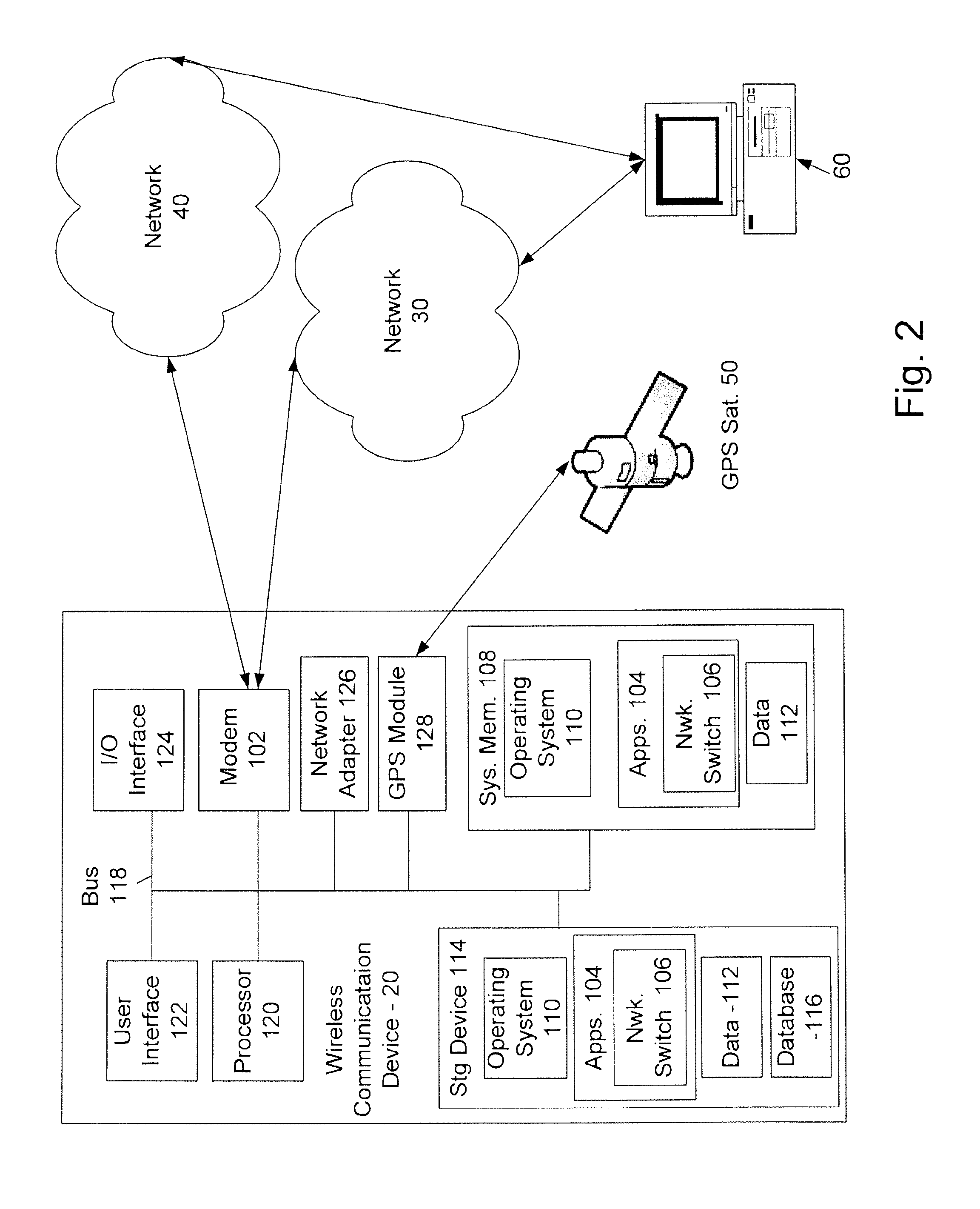 Method for switching from a first cellular network to a second cellular network