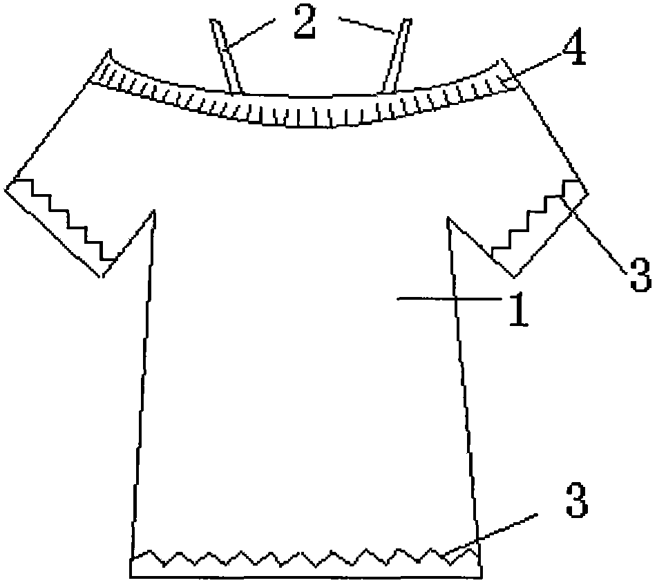 Warm-keeping T-shirt with straps and laces