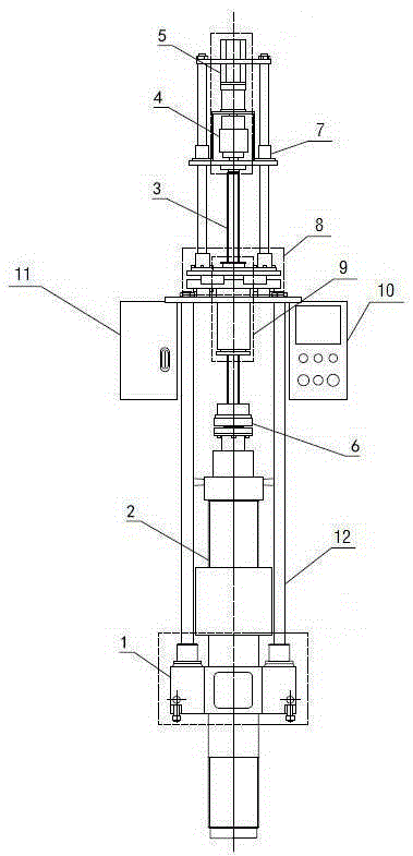 Machine for implanting main bolts of nuclear power plant reactor and method for implanting bolts