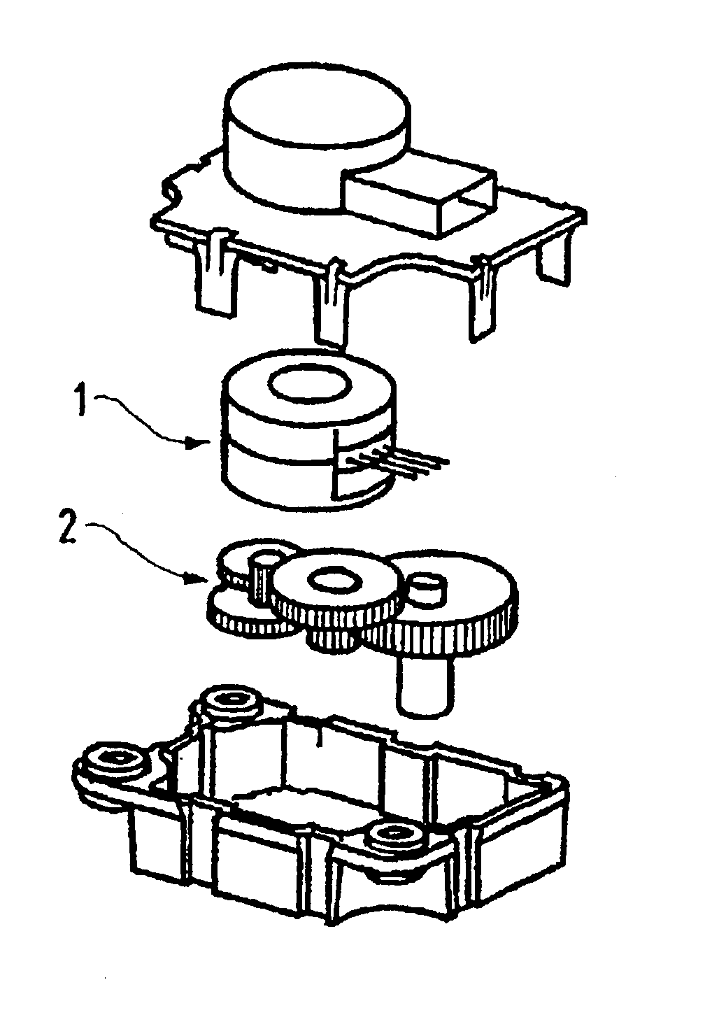 Air conditioning valve actuator for a motor vehicle