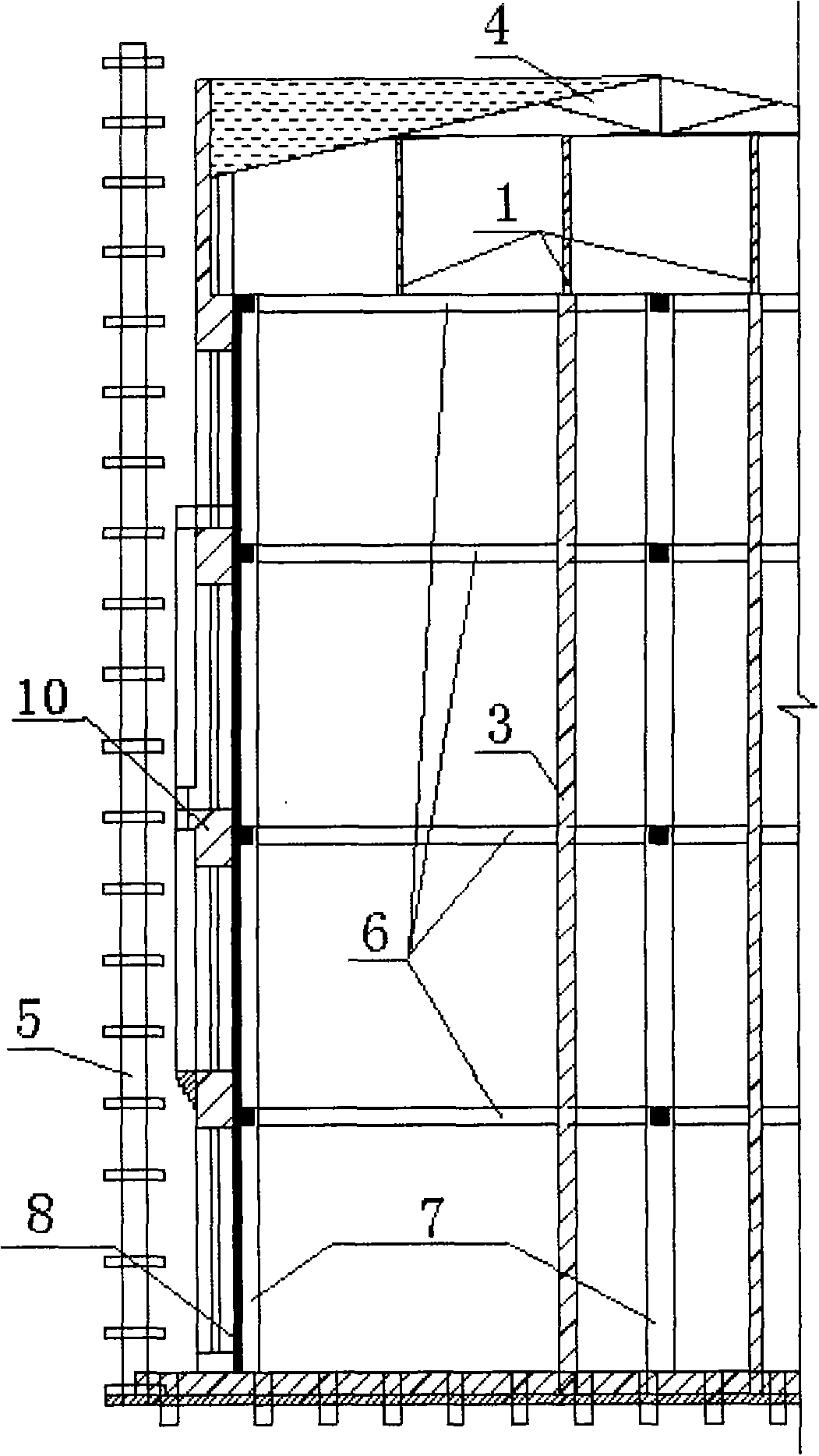 Construction method of whole reverse replacement of structure