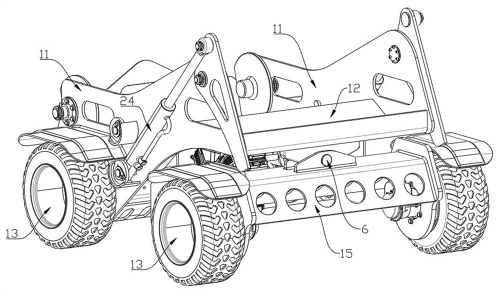 Engineering material vehicle and slip form paver