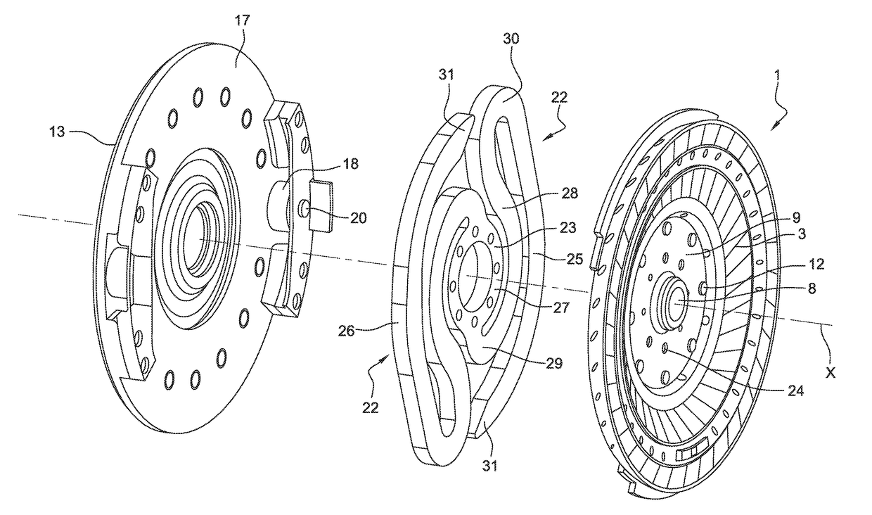 Torque transmission device, more particularly for a motor vehicle