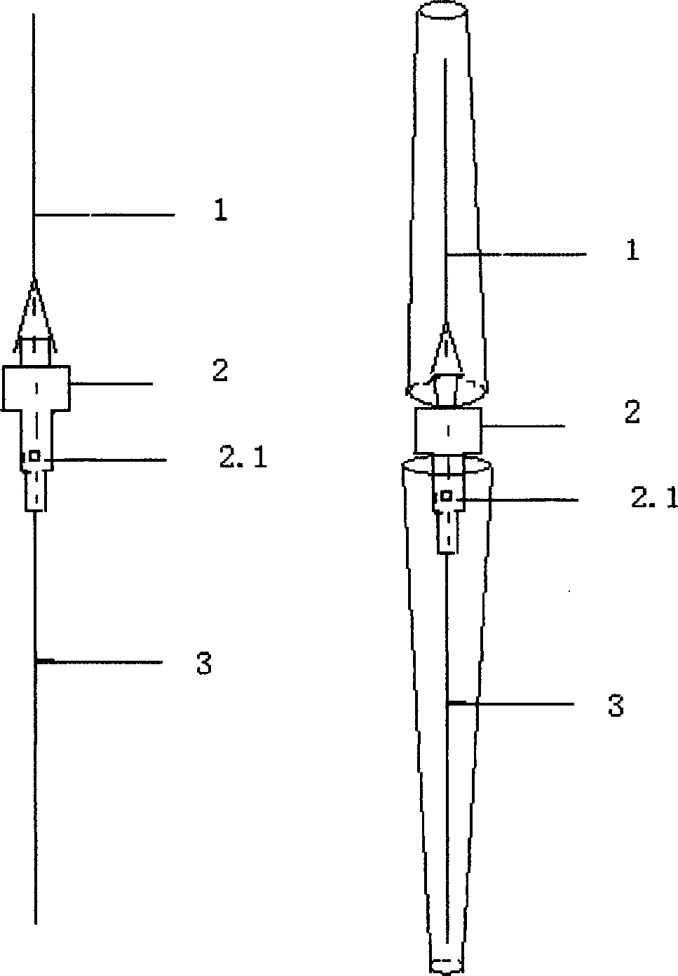 Automatic quantitative vein blood sampling needle device