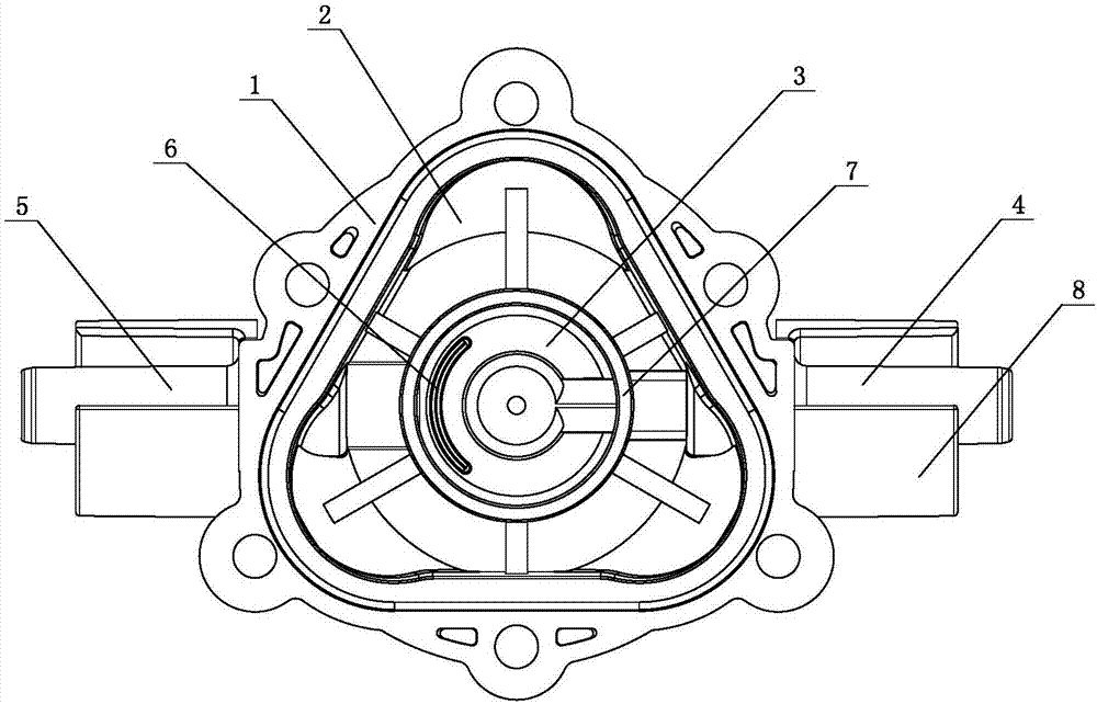 Miniature diaphragm pump upper end cover