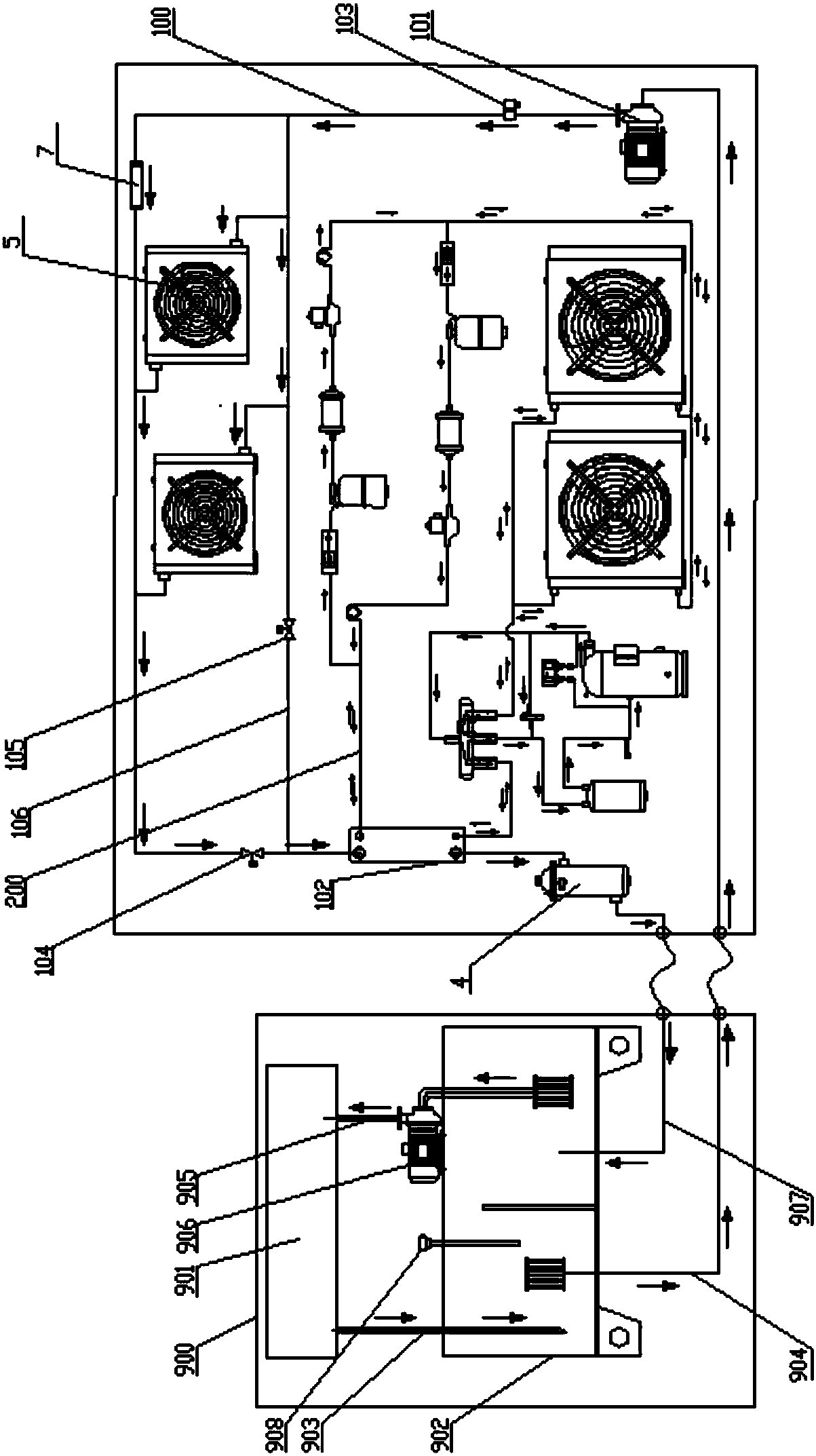 Temperature control industrial thermostat for hydraulic bypass with adjustable pressure relief valves