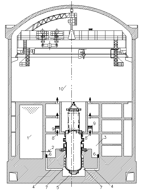 Integral reactor passive reactor cavity runner system and application method thereof