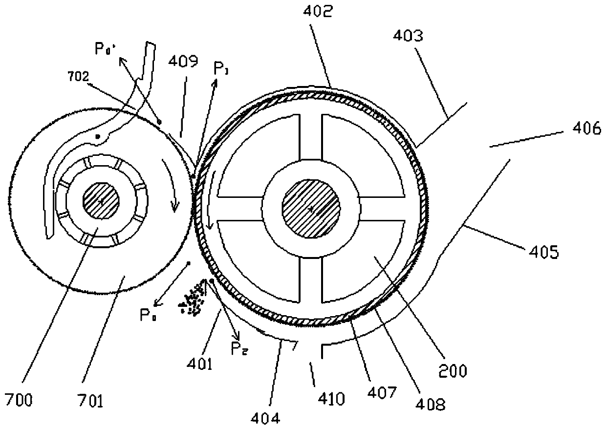 Cotton fiber impurity removing device and method based on cotton fiber transfer device