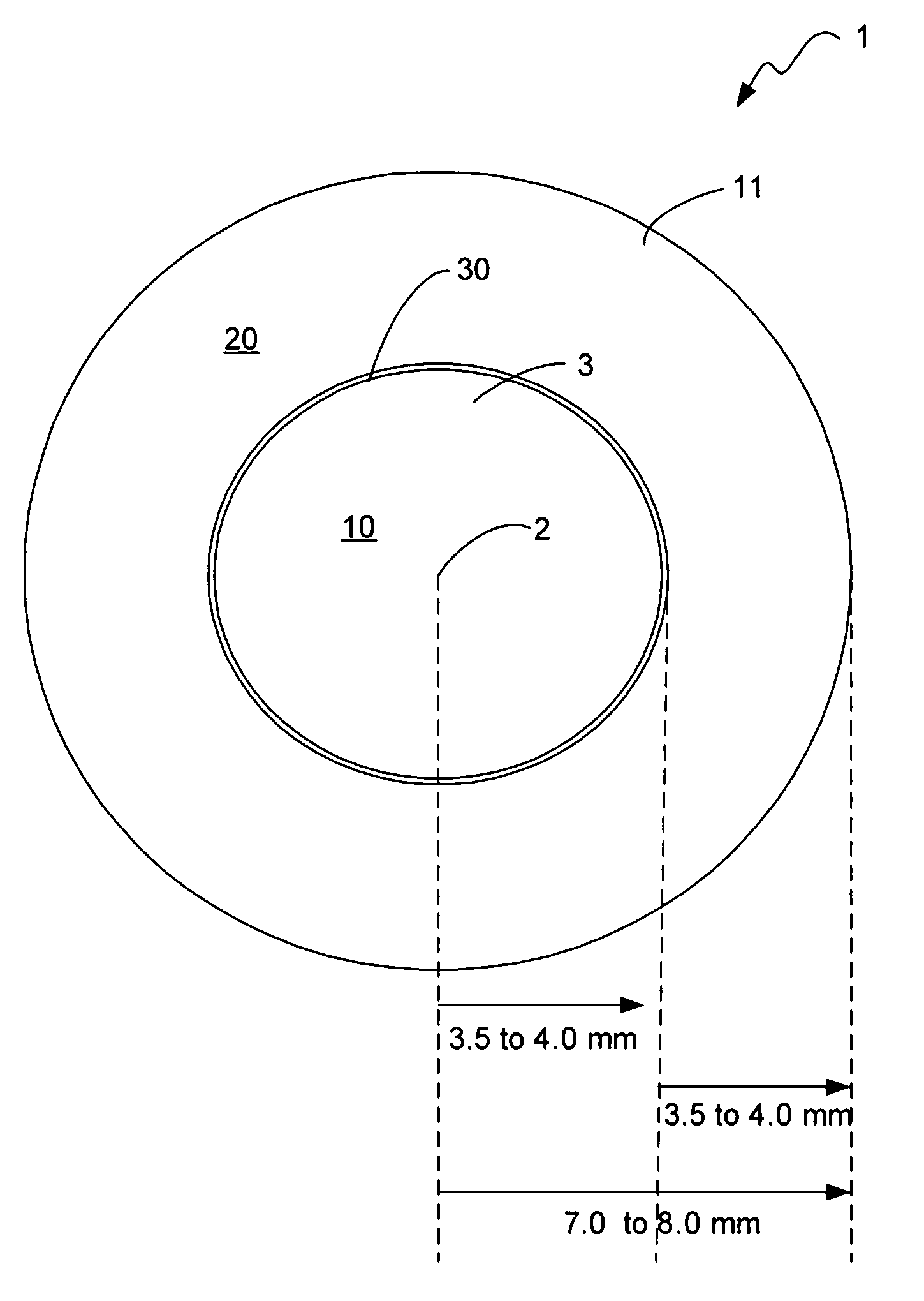 Lens having an optically controlled peripheral portion and a method for designing and manufacturing the lens