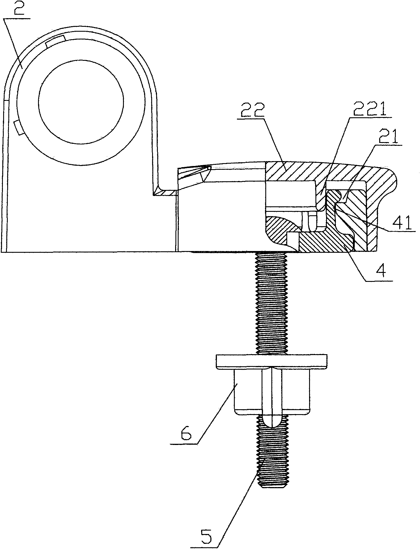 Toilet cover plate fixing device