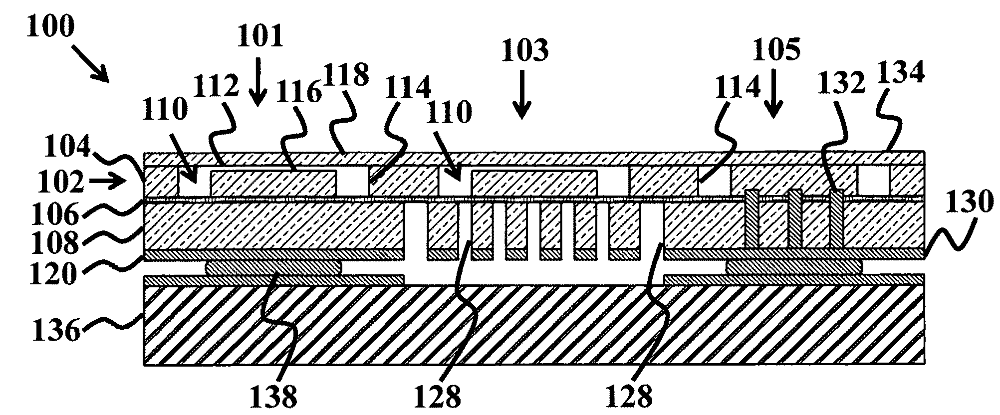 Direct wafer bonded 2-D CUMT array