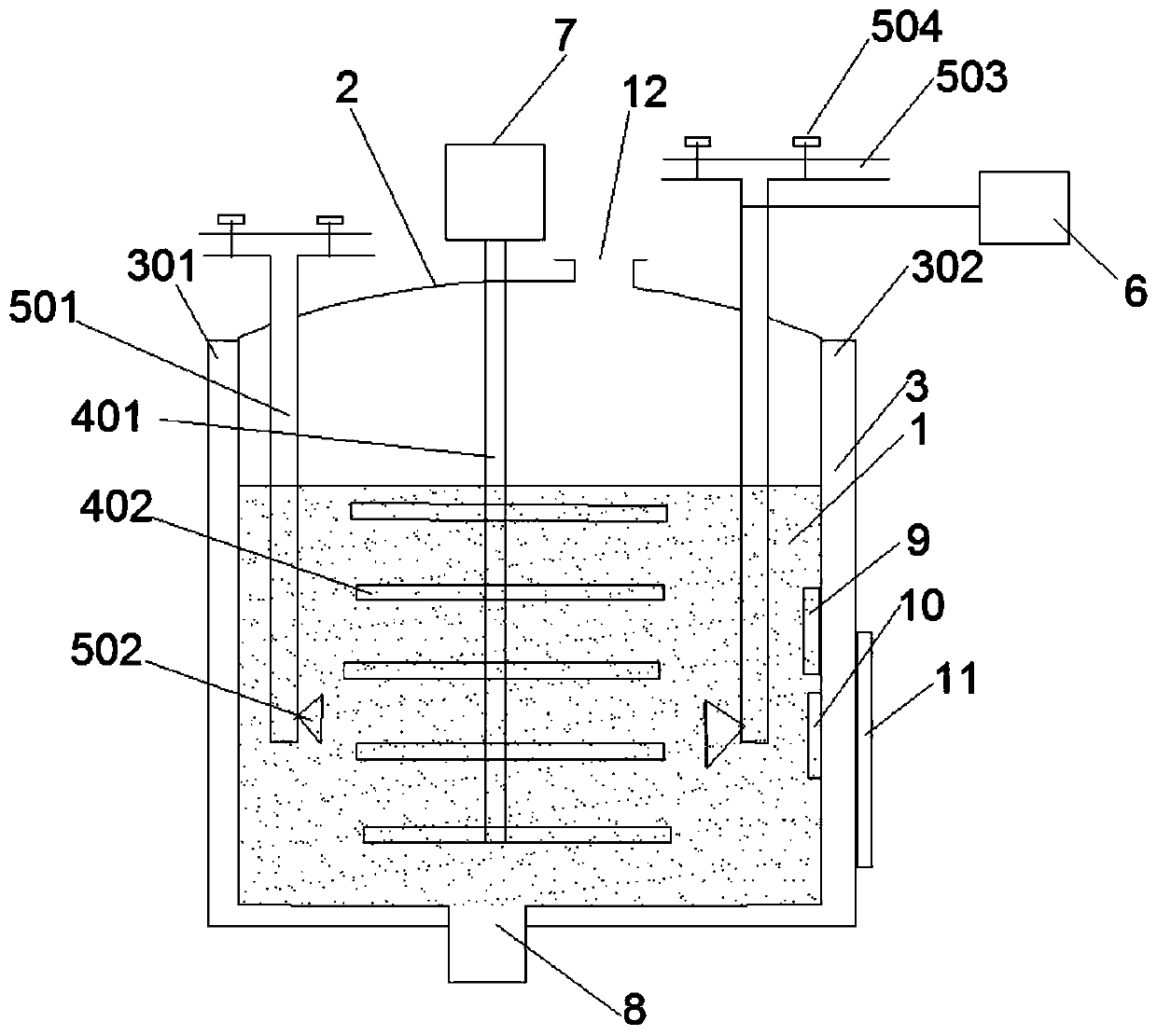 Mixing device for production of polyethylene glycol