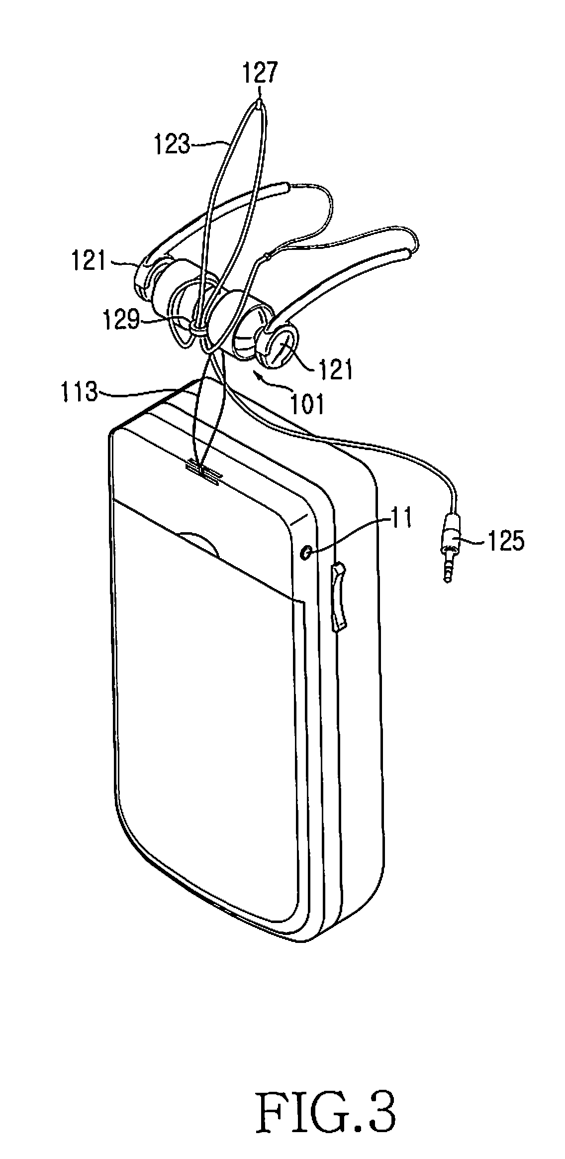 Earphone device for portable terminal