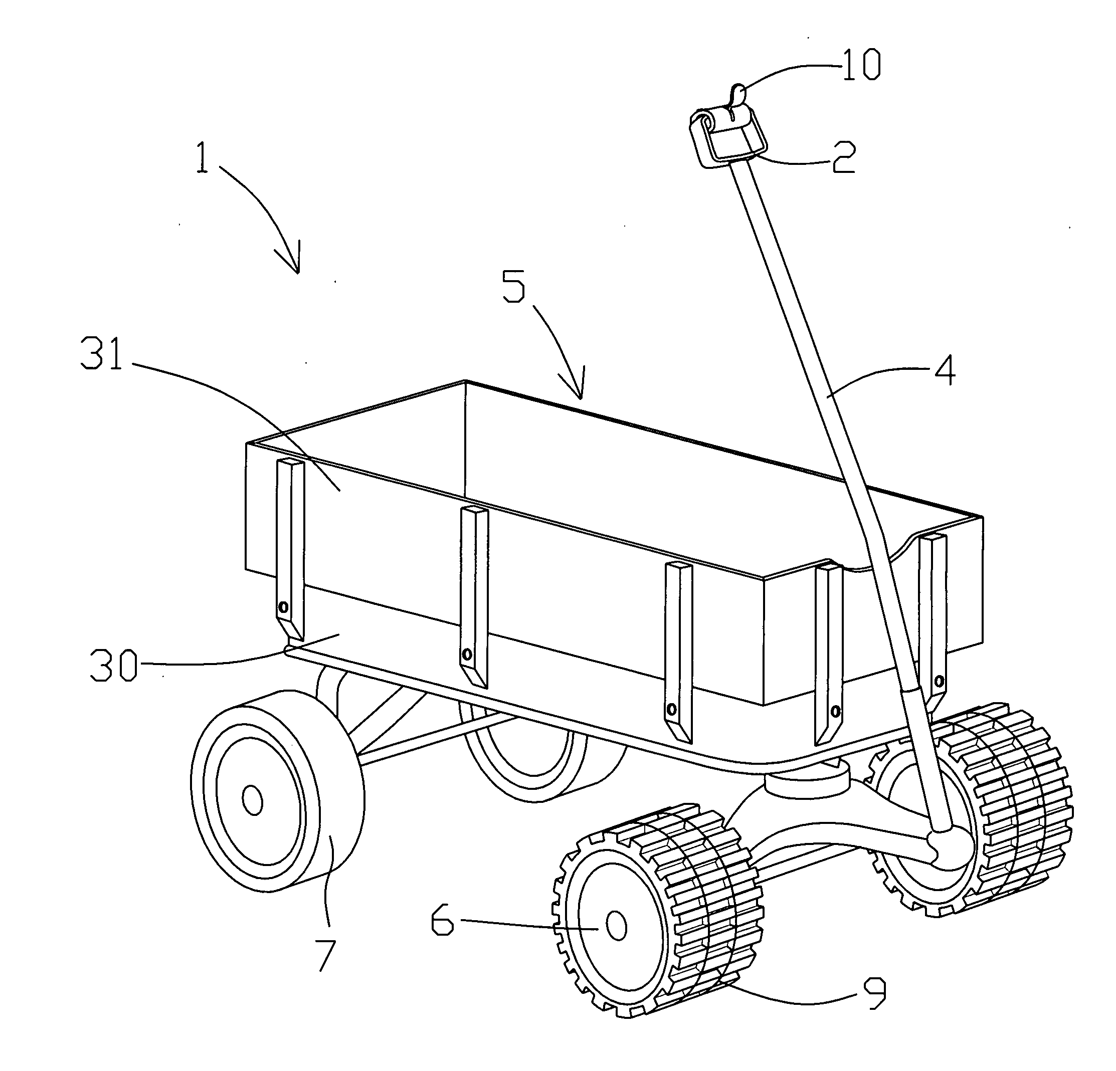 Self-propelled beach cart