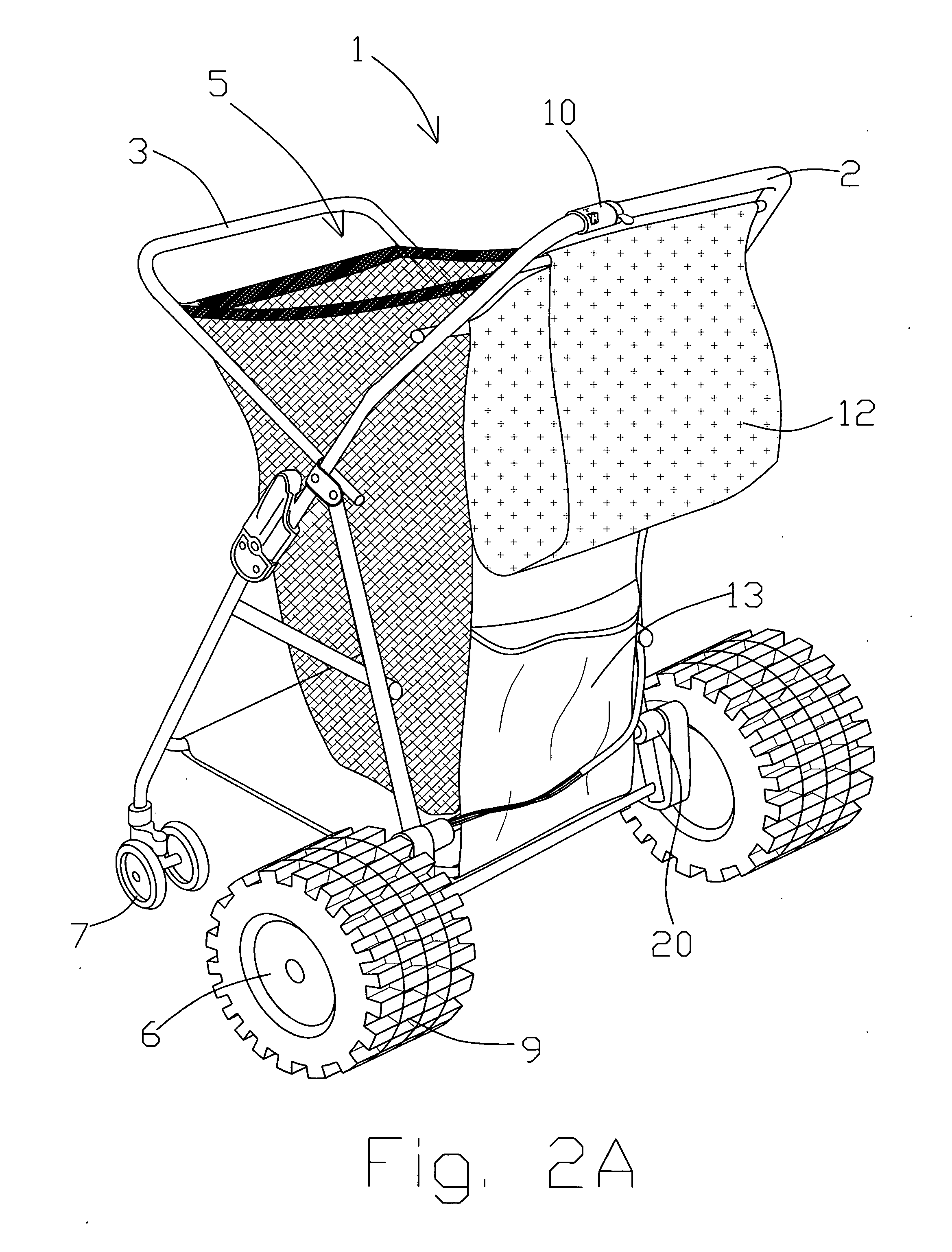 Self-propelled beach cart