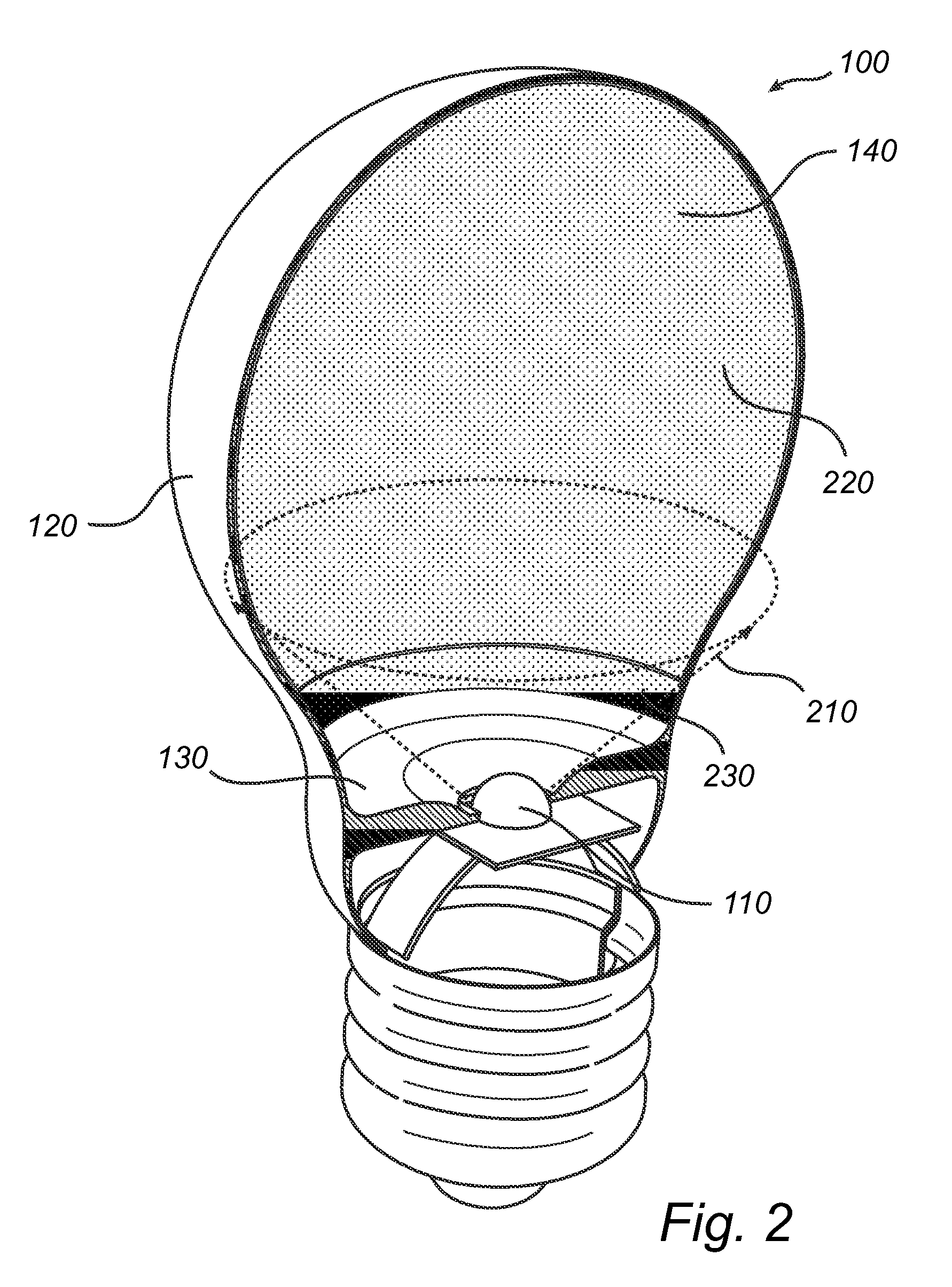 Illumination device with carrier and envelope