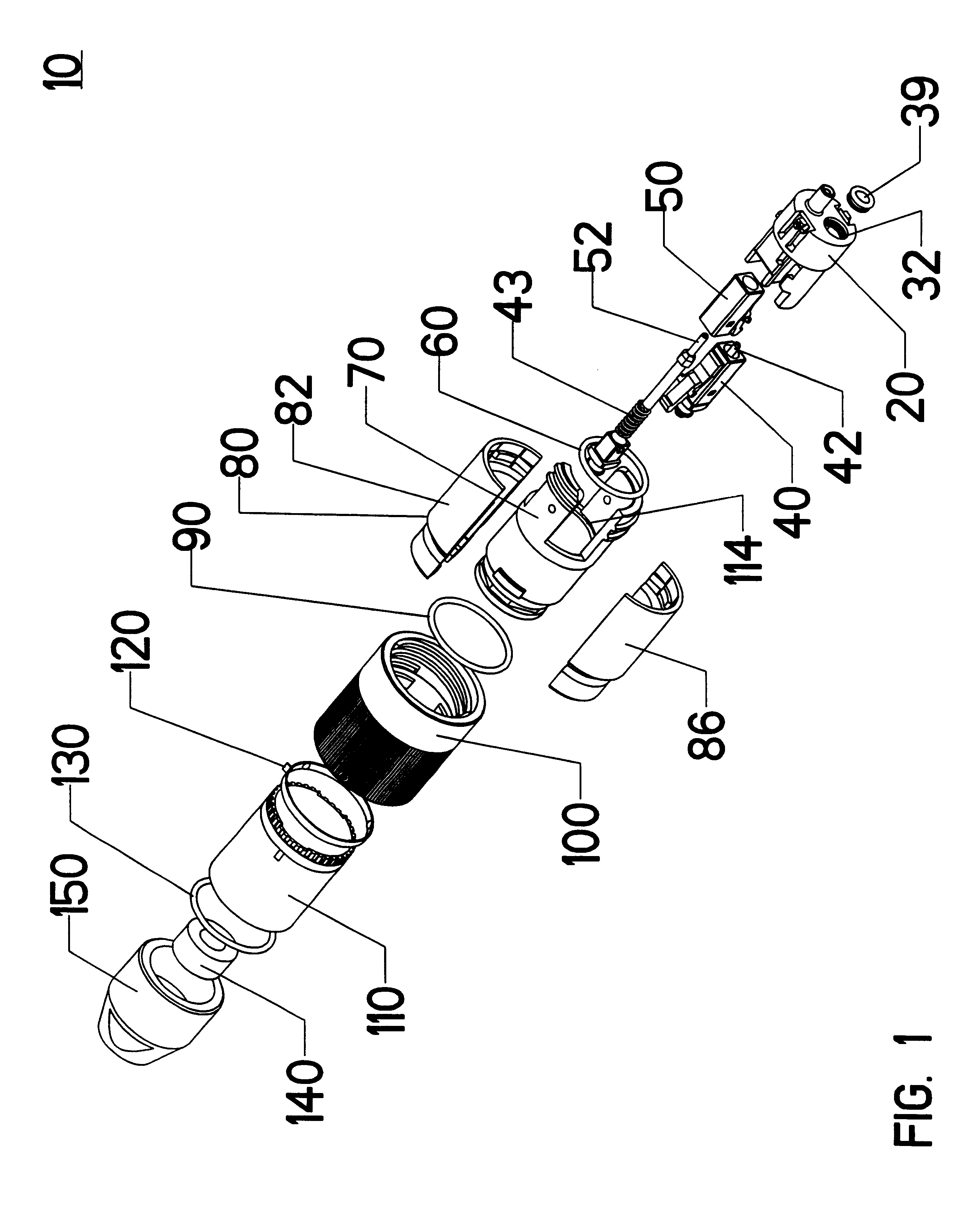 Field repairable hermaphroditic connector