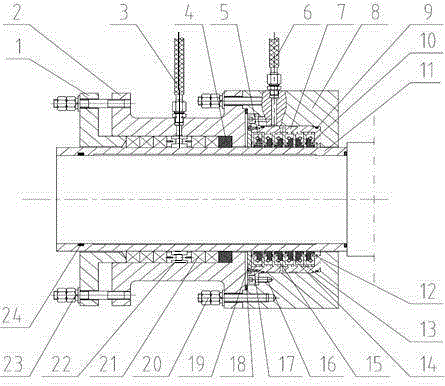 An integrated shaft end sealing device