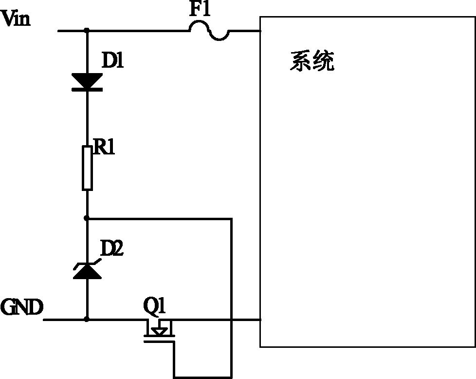 Direct current anti-reverse polarity circuit using MOS (metal oxide semiconductor) tube
