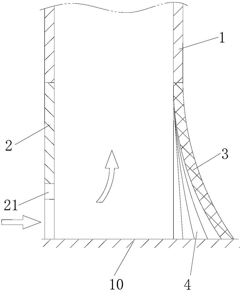 Dust collection opening structure