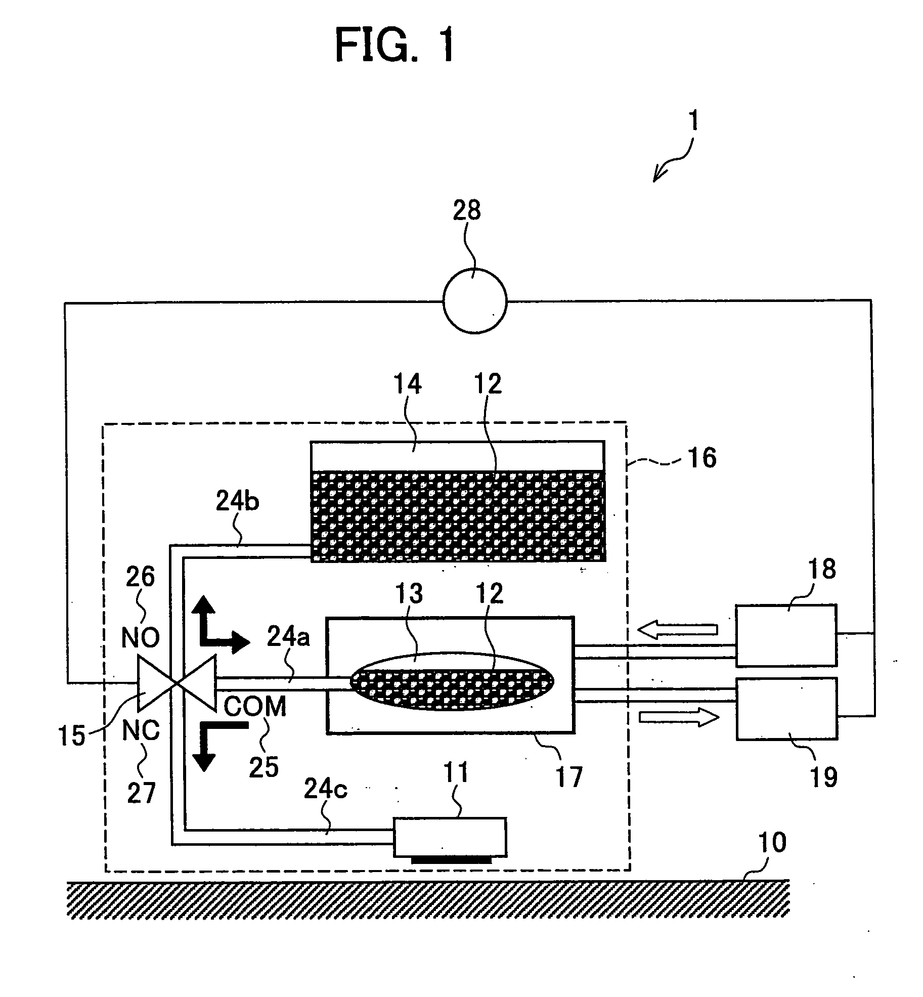 Ink-jet head device, ink-jet device, and ink-supplying method of ink-jet head device