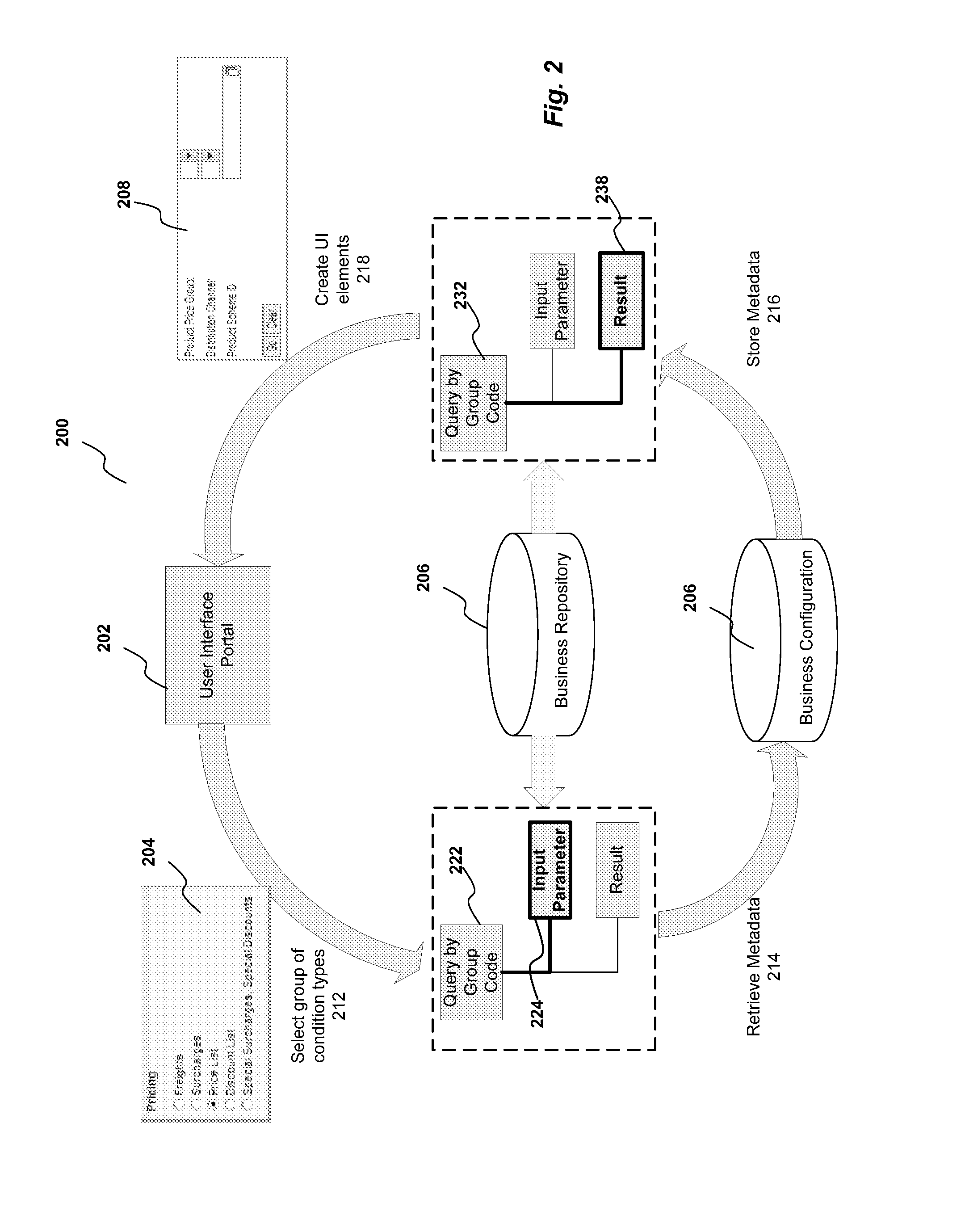 Method and system for displaying results of a dynamic search