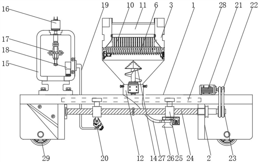 A biological fertilizer spreader