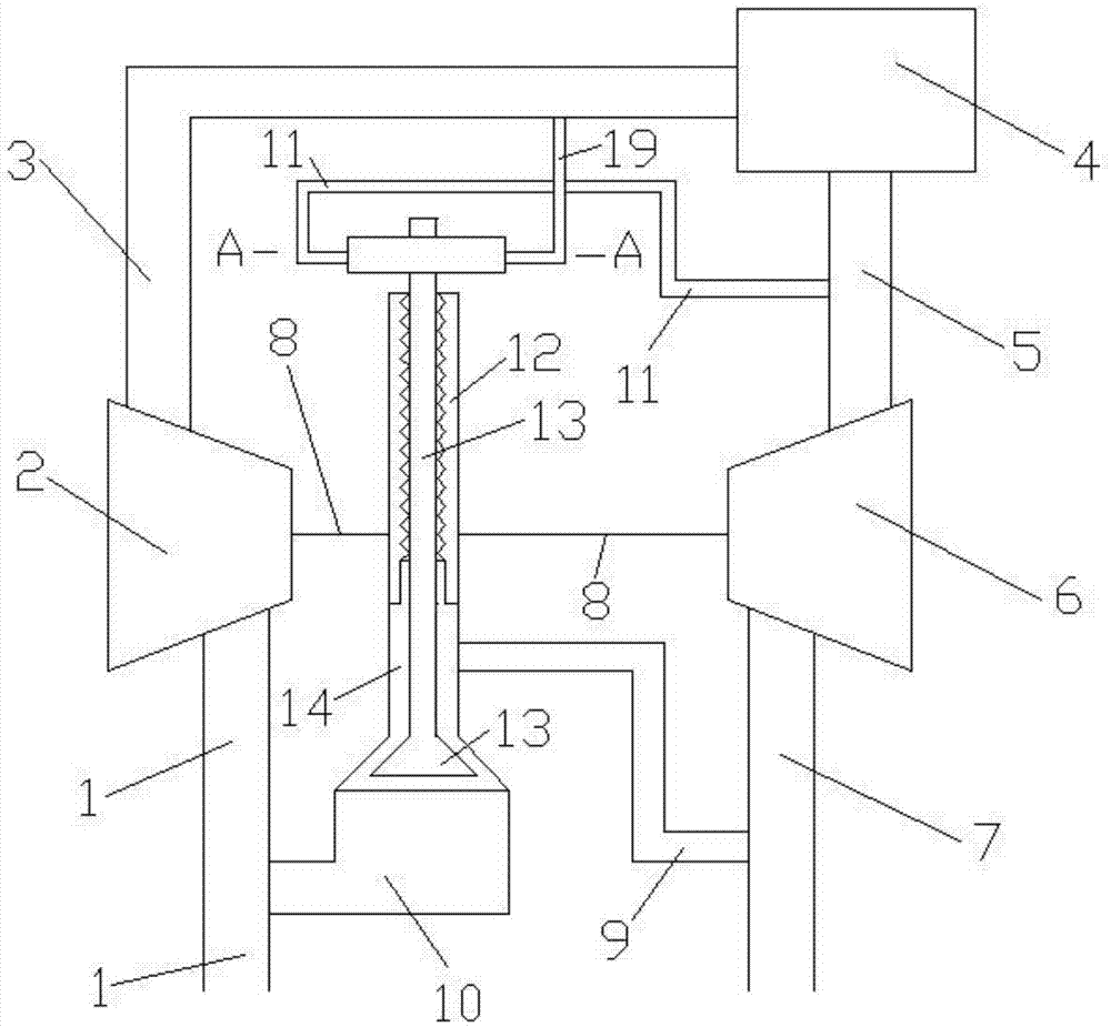 Differential pressure type pneumatic adjusting rotating device
