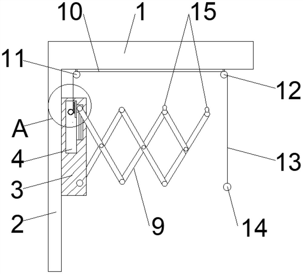 Clothesline pole capable of being automatically retracted and extended to shield rain according to temperature