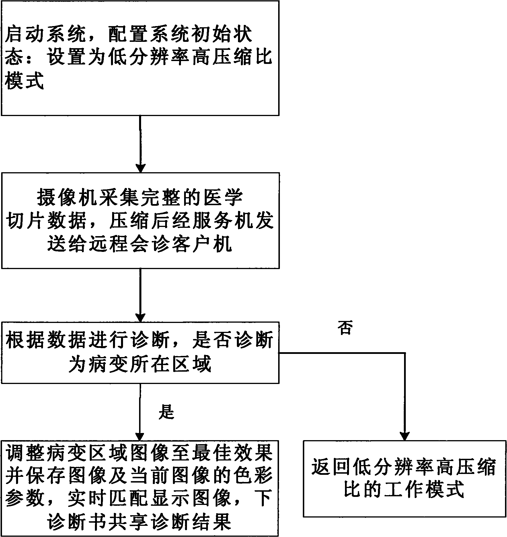 Remote diagnosis system of medical section