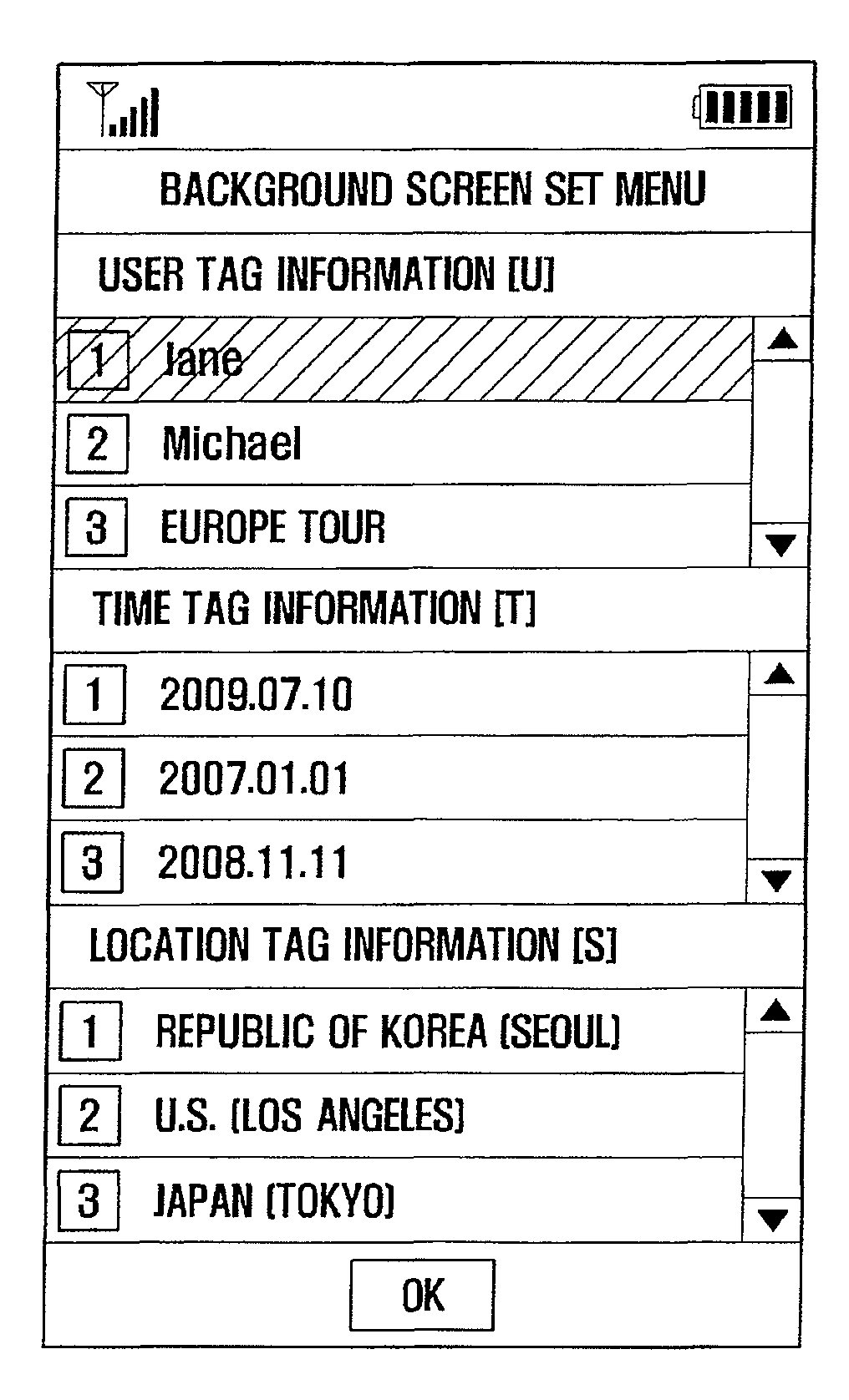 Method for setting background screen and mobile terminal using the same