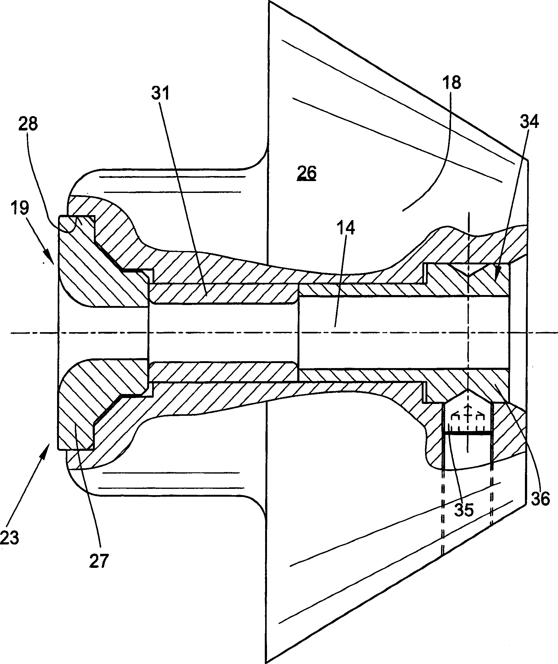 Channel disc connector for open-end spinning device
