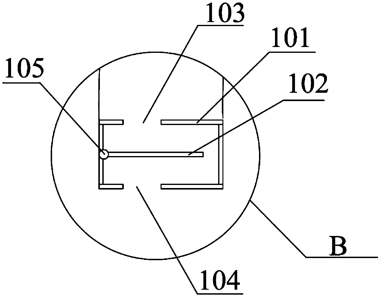 An initial positioning device, container and method