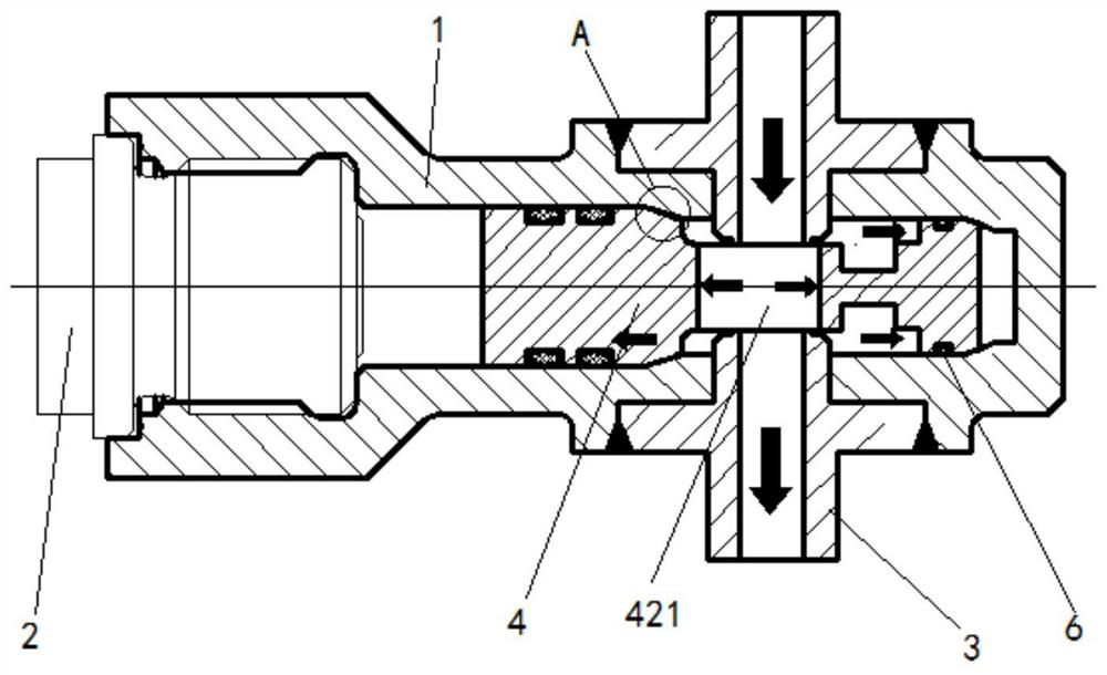 A high-pressure unloading gunpowder gas actuated valve