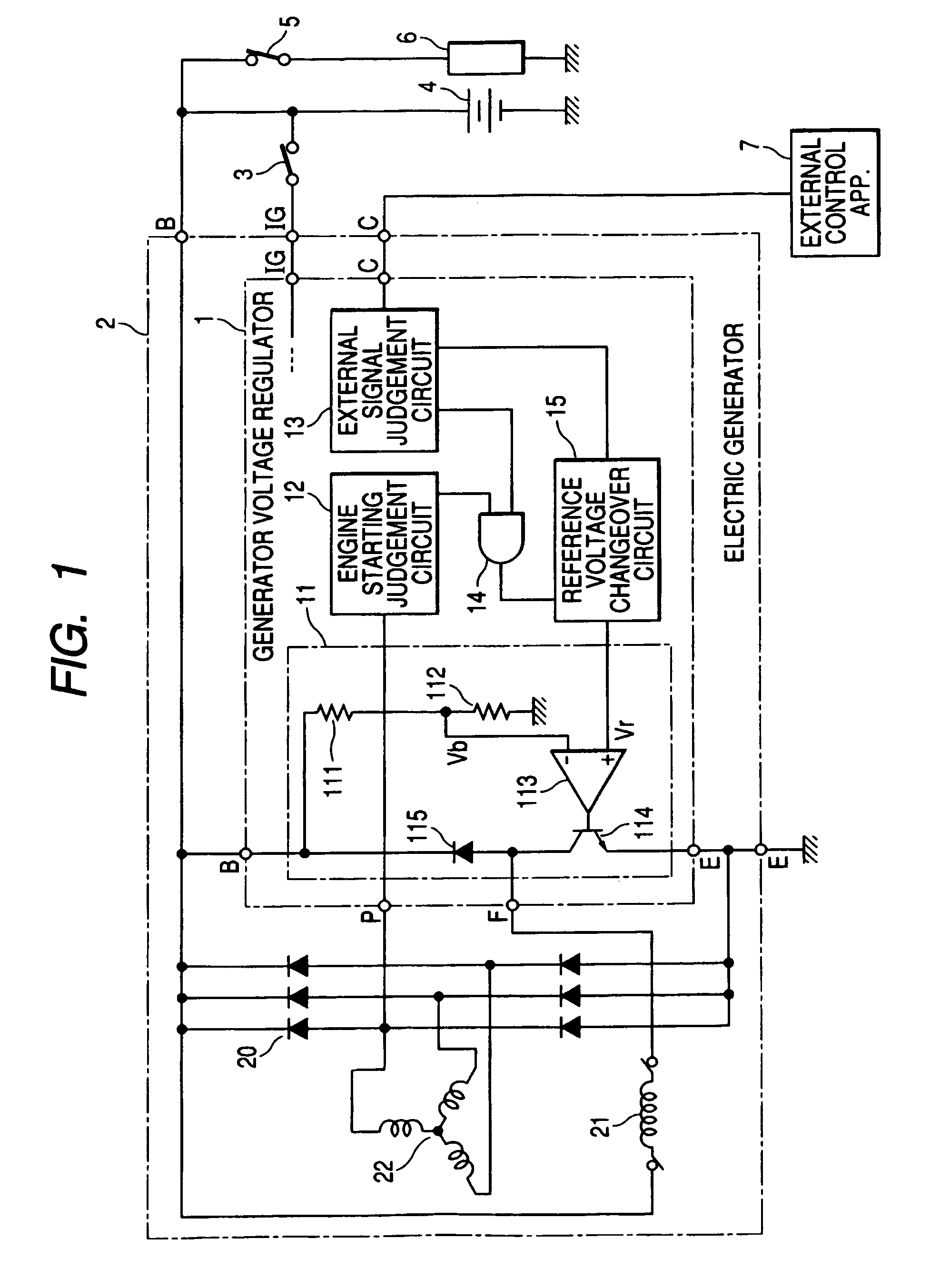 Voltage control apparatus for electric generator of vehicle