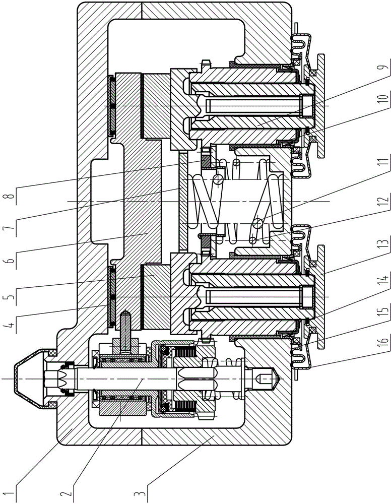 Four-gear linkage type brake clearance adjustment device