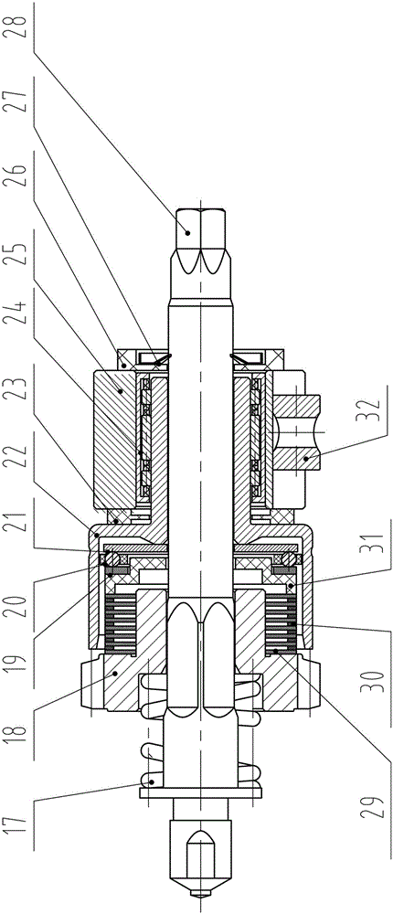 Four-gear linkage type brake clearance adjustment device