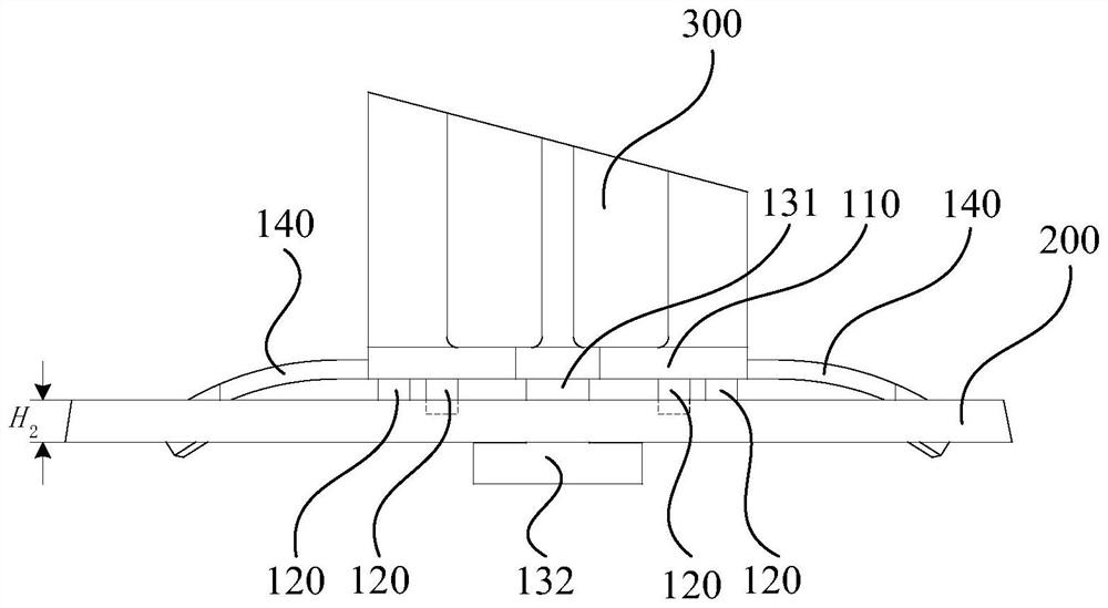 Antenna, reflector assembly and connection structure