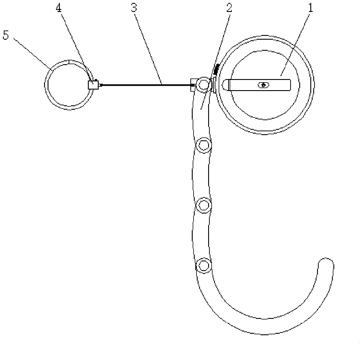 Portable hook convenient to carry and stable in structure