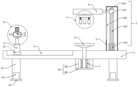 Edge grinding device for automobile part machining