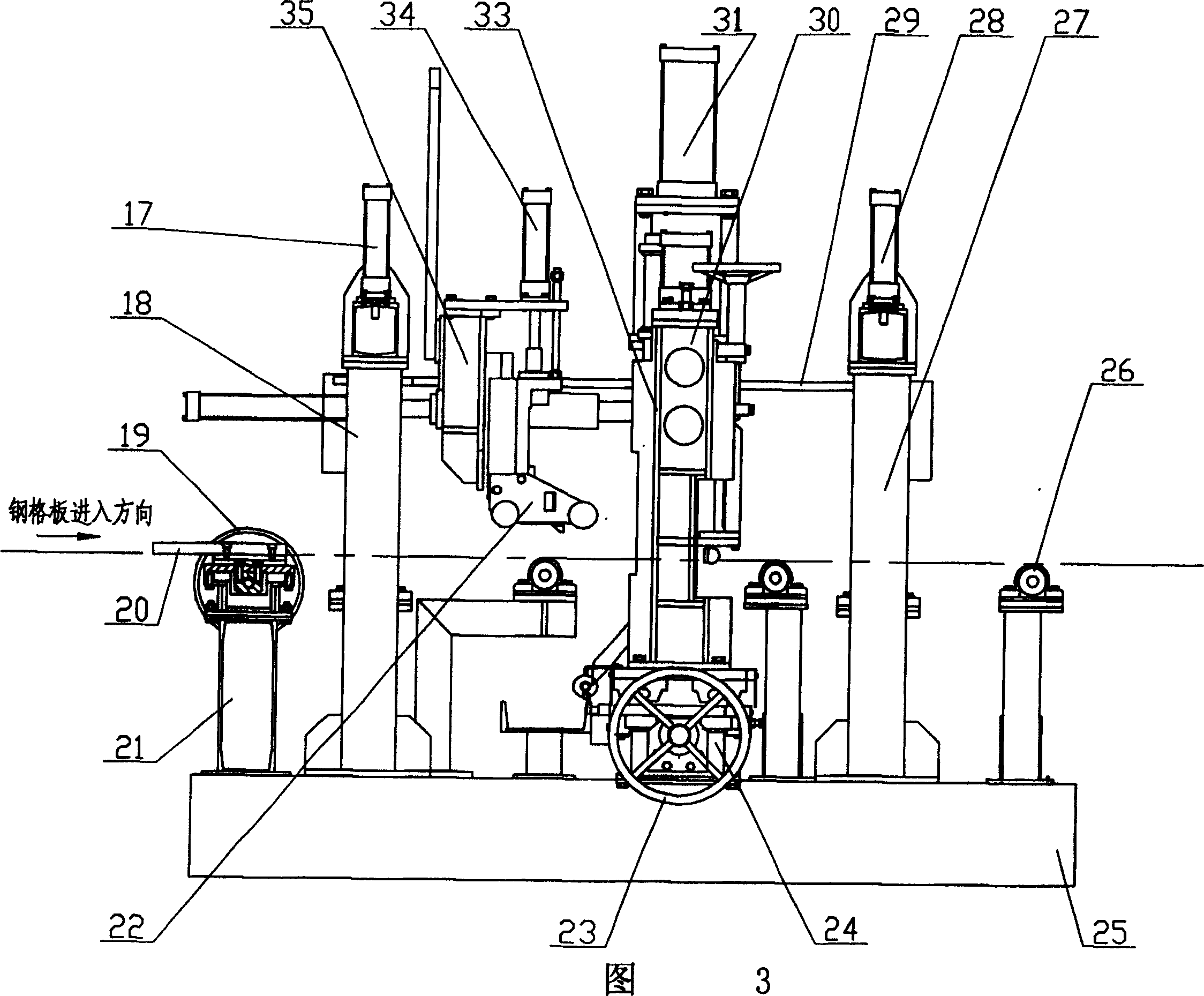 Steel checkerboard pressure welding machine