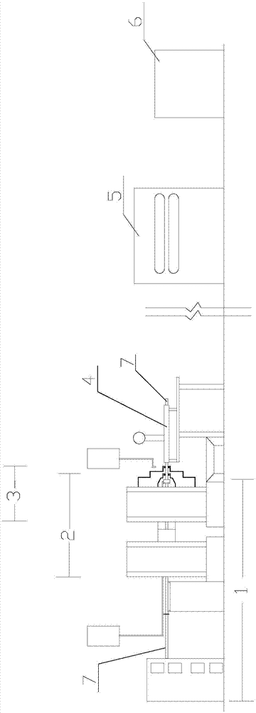 Production device for direct-pull winding composite glass reinforced plastic pipe